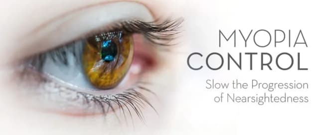 Child receiving myopia management treatment
