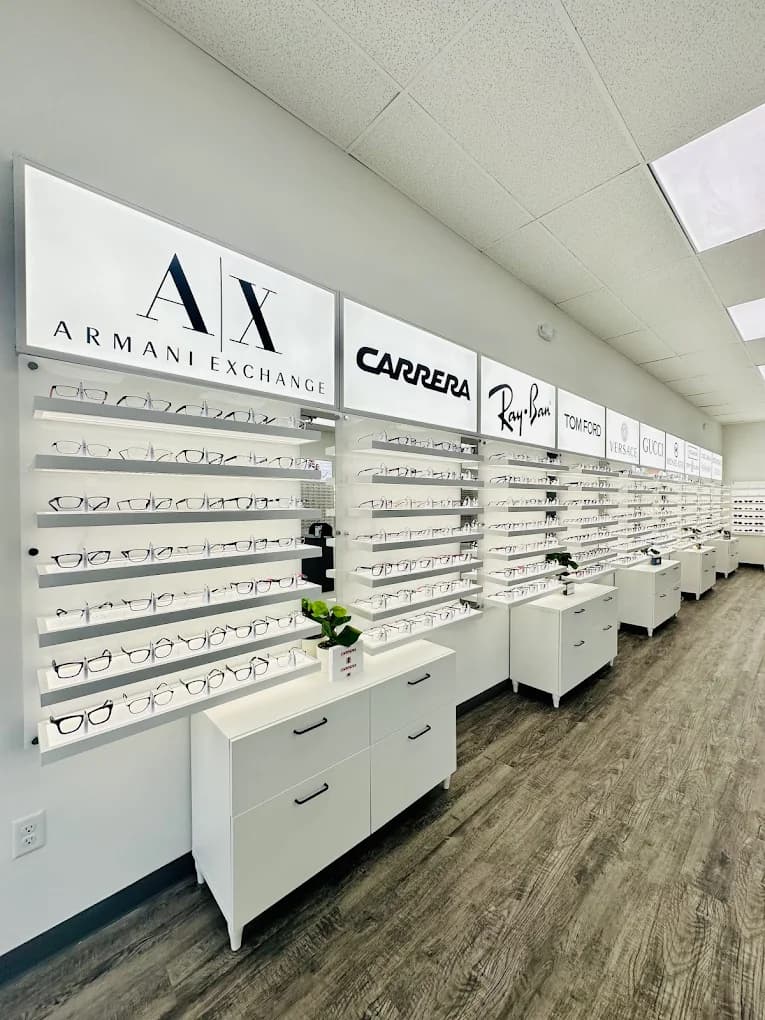 Designer frames display at GoTo Optical store